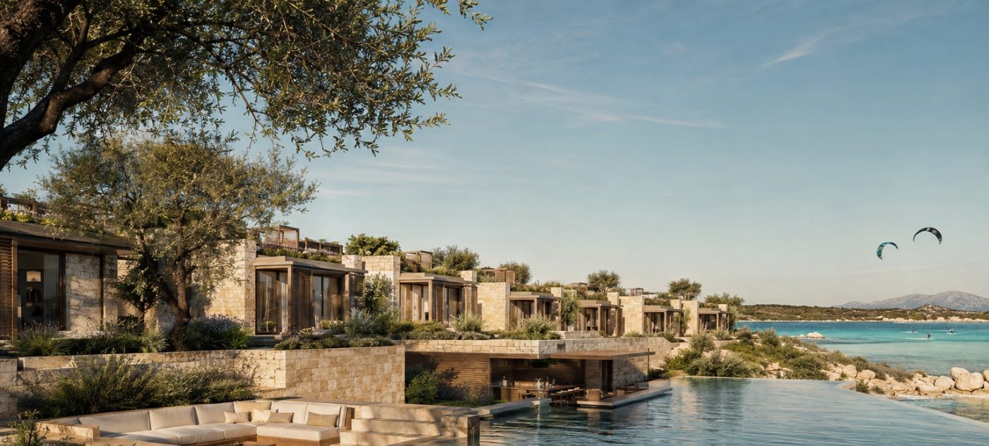 Beach club infinity pool overlooking the sea
